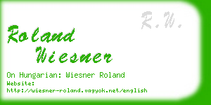 roland wiesner business card